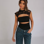 Lucy lace top - sort